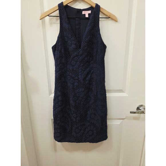 Lilly Pulitzer Blue Paisley lace dress - Picture 7 of 9